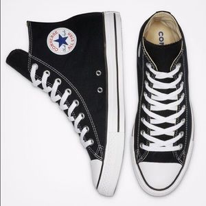 Black high top converse